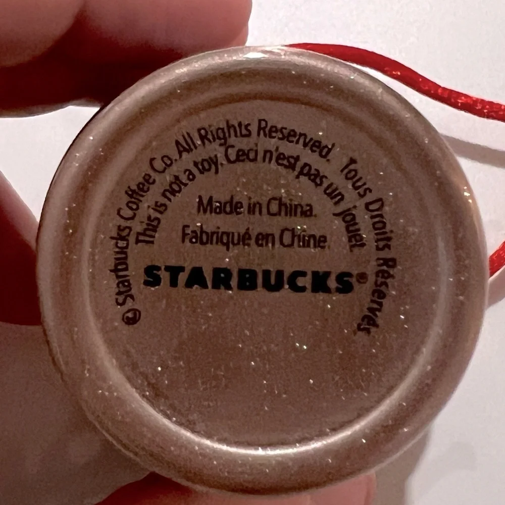 Starbucks Stainless Steel Iced Coffee Cup Holiday Ornament